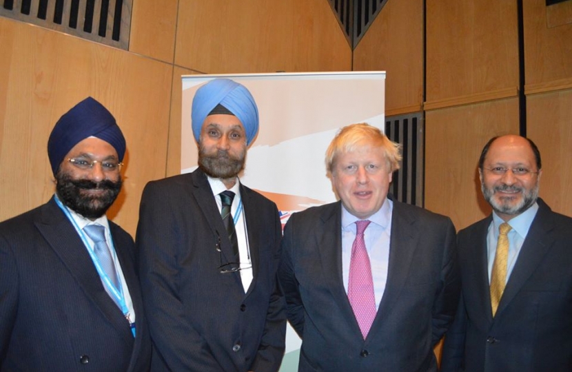 CF India Co-Chairmen with High Commissioner and Boris Johnson