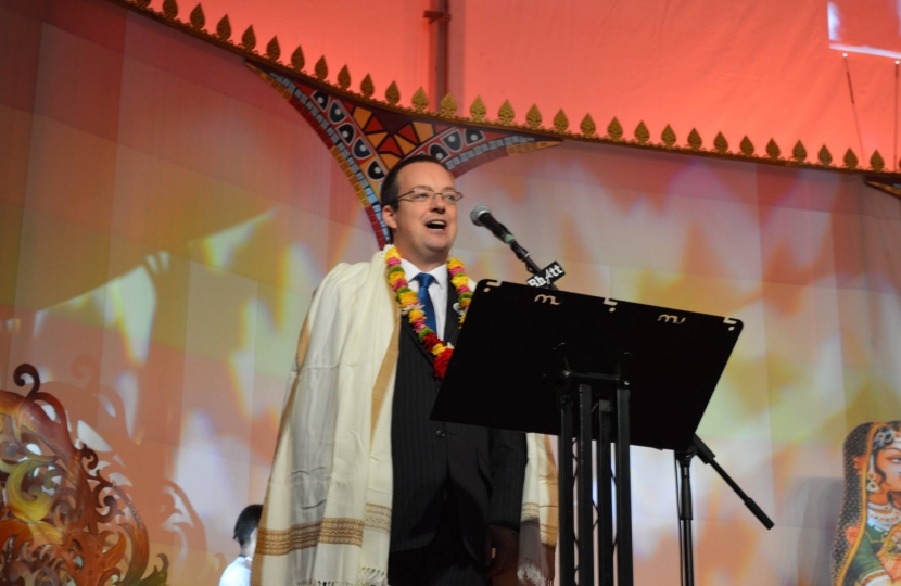 Mike Wood MP speaking at Krishna Speaks