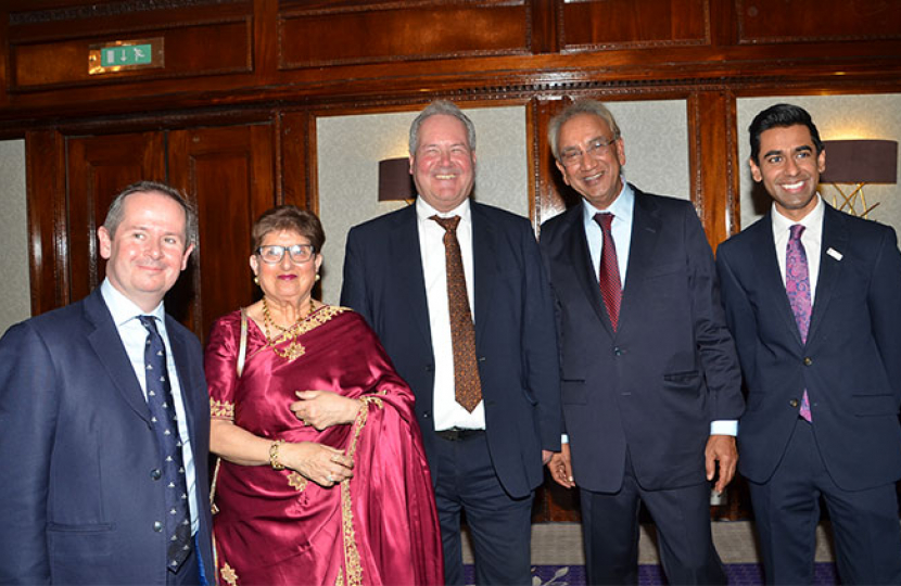David Simonds MP, Bob Blackman MP, Lord Dolar Popat, CF India Co-Chair Cllr Ameet Jogia 